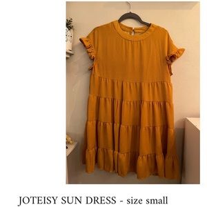 JOTEISY ORANGE SUN DRESS // size small